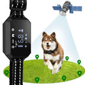 Golden retriever wearing Hugssnpaws GPS Wireless Dog Fence collar outdoors