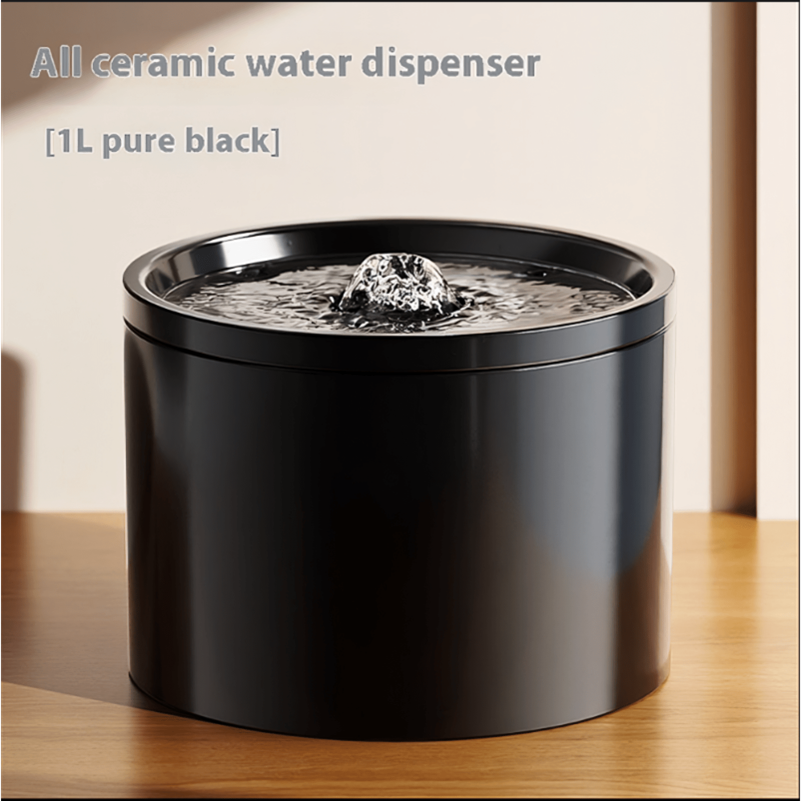 Hugssnpaws Ceramic Cat Water Fountain with flowing stream