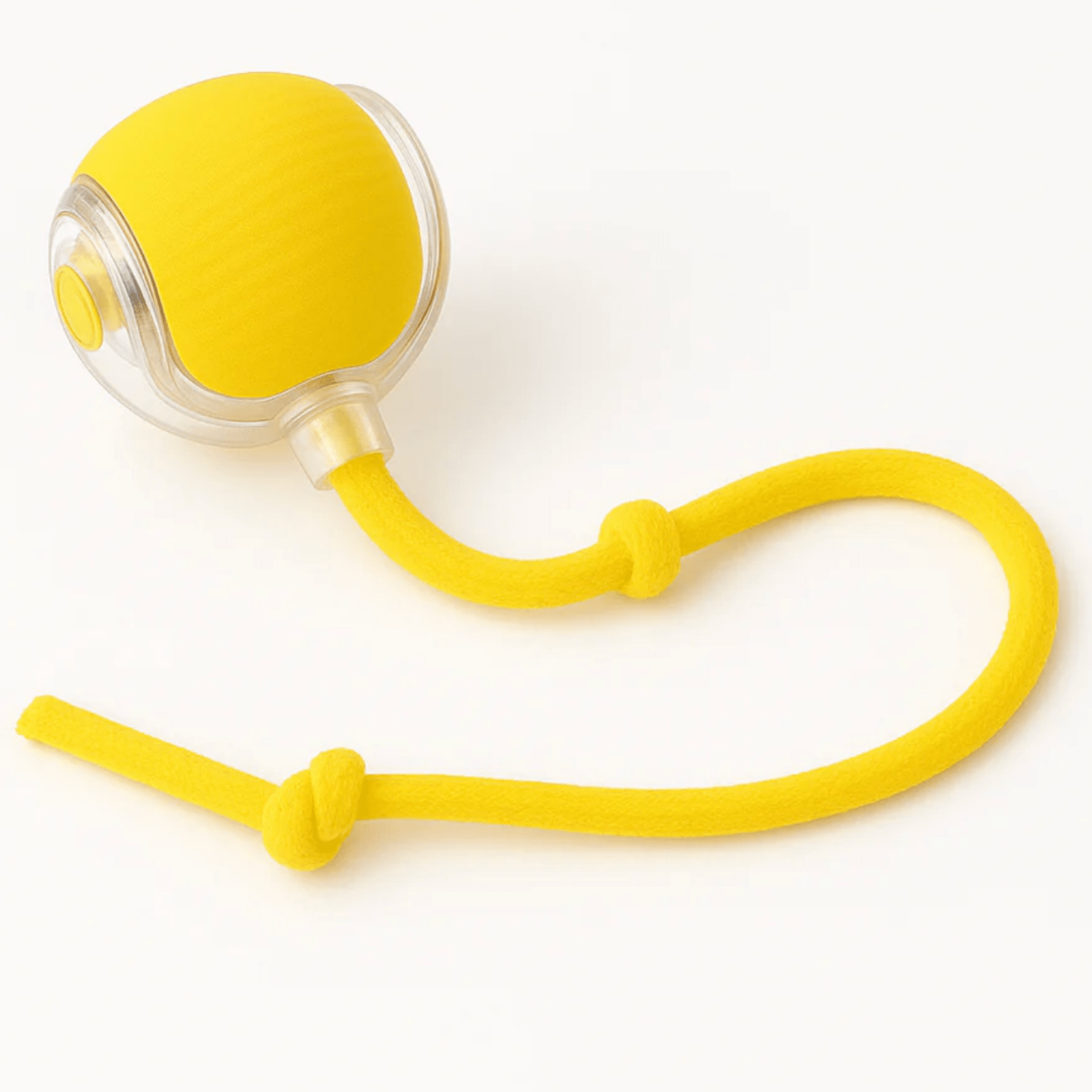 Hugssnpaws Interactive Pet Ball rolling on floor with playful dog and cat