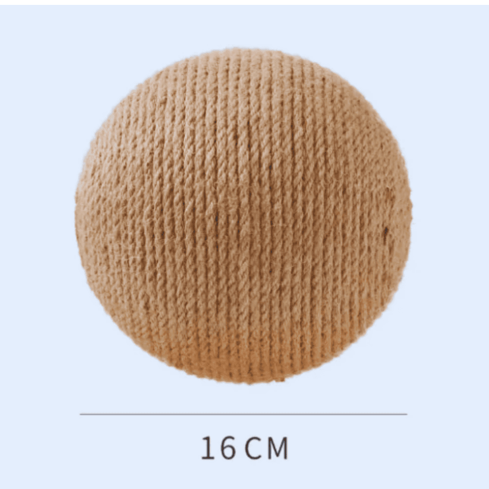 Cat playing with Hugssnpaws Sisal Scratching Ball Toy