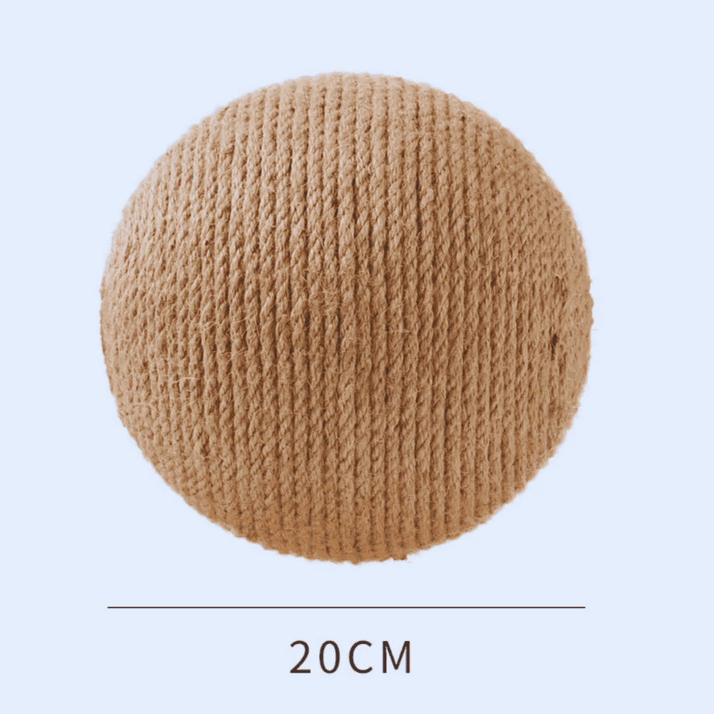 Cat playing with Hugssnpaws Sisal Scratching Ball Toy
